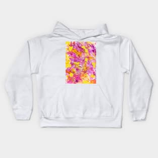 Rosy Maple Moth Watercolor Pattern Kids Hoodie